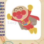 Happy Flying Anpanman Chapon's Hero Fill Embroidery Designs - Instant Download