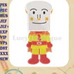 Anpanman Chapon's Hero white toast head fill embroidery designs - Instant Download