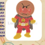 Anpanman Chapon's Hero angry superhero fill embroidery designs - Instant Download