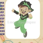 BoBoiBoy Dynamic Green Outfit Fill Embroidery Designs - Instant Download