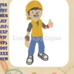 BoBoiBoy Cartoon Character Thumbs Up Fill Embroidery Designs - Instant Download