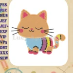 Gabby's Dollhouse Pillow Cat Patchwork Fill Embroidery Designs - Instant Download