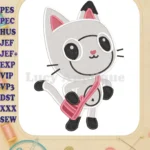 Gabby's Dollhouse Pandy Paws Fill Embroidery Designs - Instant Download