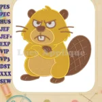 Furious Hoppers Beaver Fill Embroidery Designs for Wildlife Crafters - Instant Download