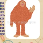 Friendly Orange Missing Link Fill Embroidery Designs - Instant Download