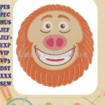 Friendly Smiling Mr. Link Bigfoot Fill Embroidery Designs - Instant Download