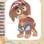 Paw Patrol Dino Movie Tracker Fill Embroidery Designs - Instant Download