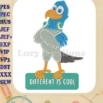 Pierre the Pigeon-Hawk Different Is Cool Fill Embroidery Designs - Instant Download