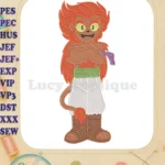 The Legendaries Orange Mane Green Eyes Lion-like Fill Embroidery Designs - Instant Download