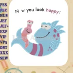 Happy Pout-Pout Fish with Friend Fill Embroidery Designs - Instant Download