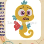 The Pout-Pout Fish Scared Face Fill Embroidery Designs - Instant Download
