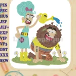 Whimsical The Twits Mrs. Twit Watering Mr. Twit Fill Embroidery Designs - Instant Download