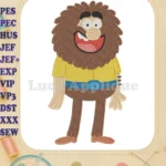 Roald Dahl's The Twits Mr. Twit Fill Embroidery Designs - Instant Download