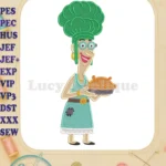 The Twits Mrs Twit with Pie Fill Embroidery Character Designs - Instant Download