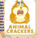 Surprised Orange Hamster Animal Crackers Applique Embroidery Designs - Instant Download