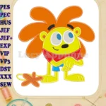 A Garden Cartoon Movie Lion Applique Embroidery Designs - Instant Download