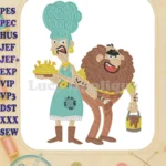 The Twits Mr and Mrs Mischievous Fill Embroidery Designs - Instant Download
