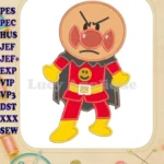 Anpanman Rollpanna Chapon's Hero applique red-yellow superhero embroidery designs - Instant Download