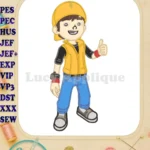 BoBoiBoy Thumbs Up Applique Embroidery Designs for Kids - Instant Download