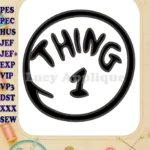 Dr Seuss Thing 1 Applique embroidery designs - Instant Download