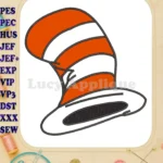 Dr Seuss Cat in the Hat Applique Embroidery Designs - Instant Download