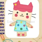 Gabby's Dollhouse Movie Box Cat Applique Embroidery Designs - Instant Download