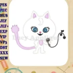 Gabby's Dollhouse Movie DJ Catnip Applique embroidery designs - Instant Download