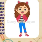 Gabby's Dollhouse The Movie Applique embroidery designs featuring Gabby - Instant Download