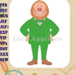 Missing Link Friendly Monster in Green Suit Applique Embroidery Designs - Instant Download