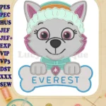 Paw Patrol The Dino Movie Everest Applique embroidery designs - Instant Download