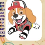 Paw Patrol The Dino Movie Rubble Applique embroidery designs - Instant Download