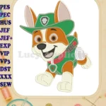 Paw Patrol Tracker Dino Movie Applique embroidery designs - Instant Download