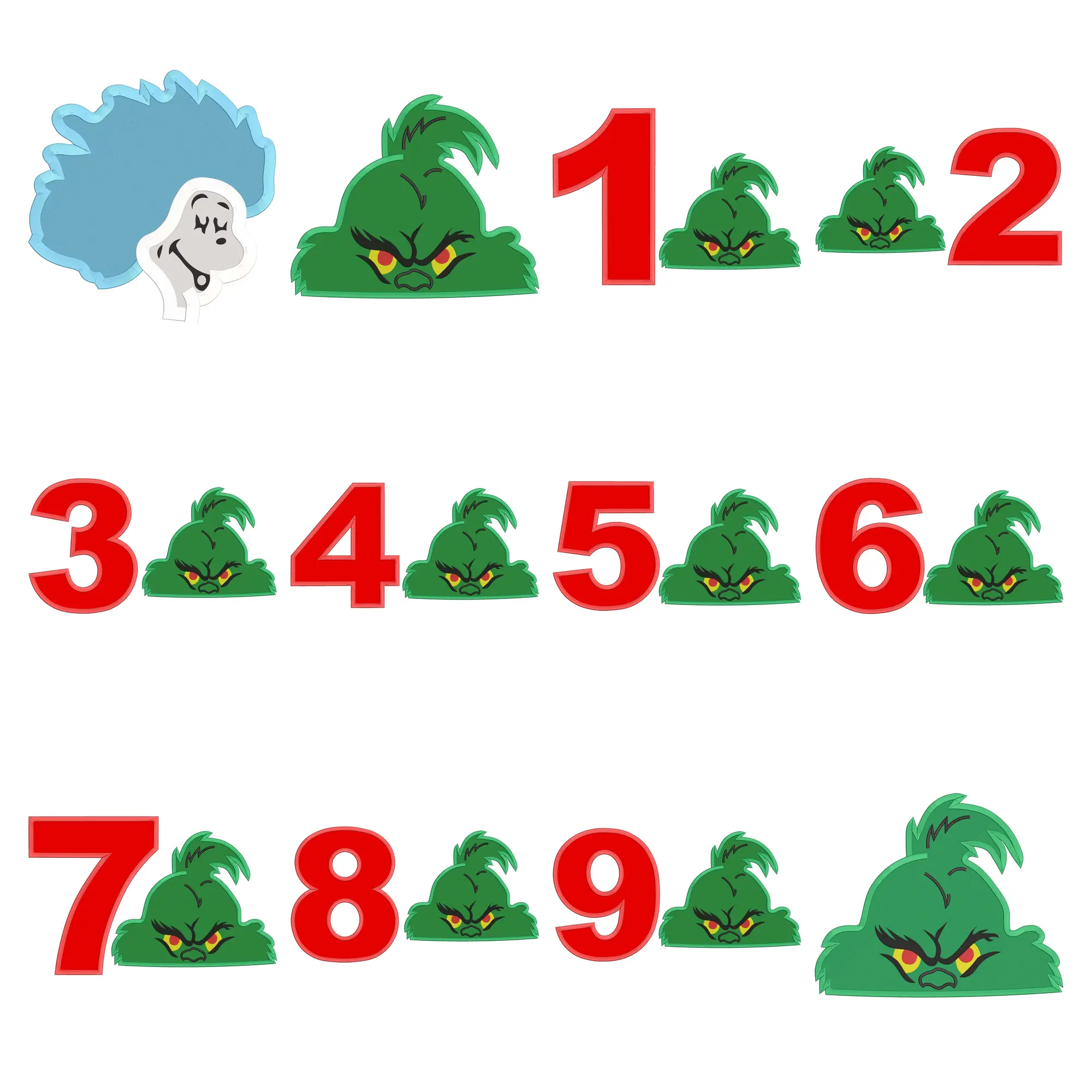 162 Fun Dr. Seuss Applique and Embroidery Designs Mega Bundle - Instant Download - Image 8