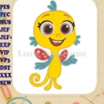 Happy Pout-Pout Fish Applique Embroidery Designs for Children's Apparel - Instant Download