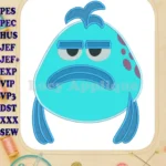 The Pout-Pout Fish Applique Embroidery Designs for Children's Garments - Instant Download