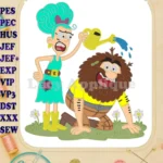 The Twits Mr and Mrs Applique funny embroidery designs - Instant Download