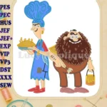 Roald Dahl The Twits Mr and Mrs Applique embroidery designs - Instant Download