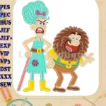 Mischievous Mr and Grumpy Mrs Twit Applique embroidery designs - Instant Download
